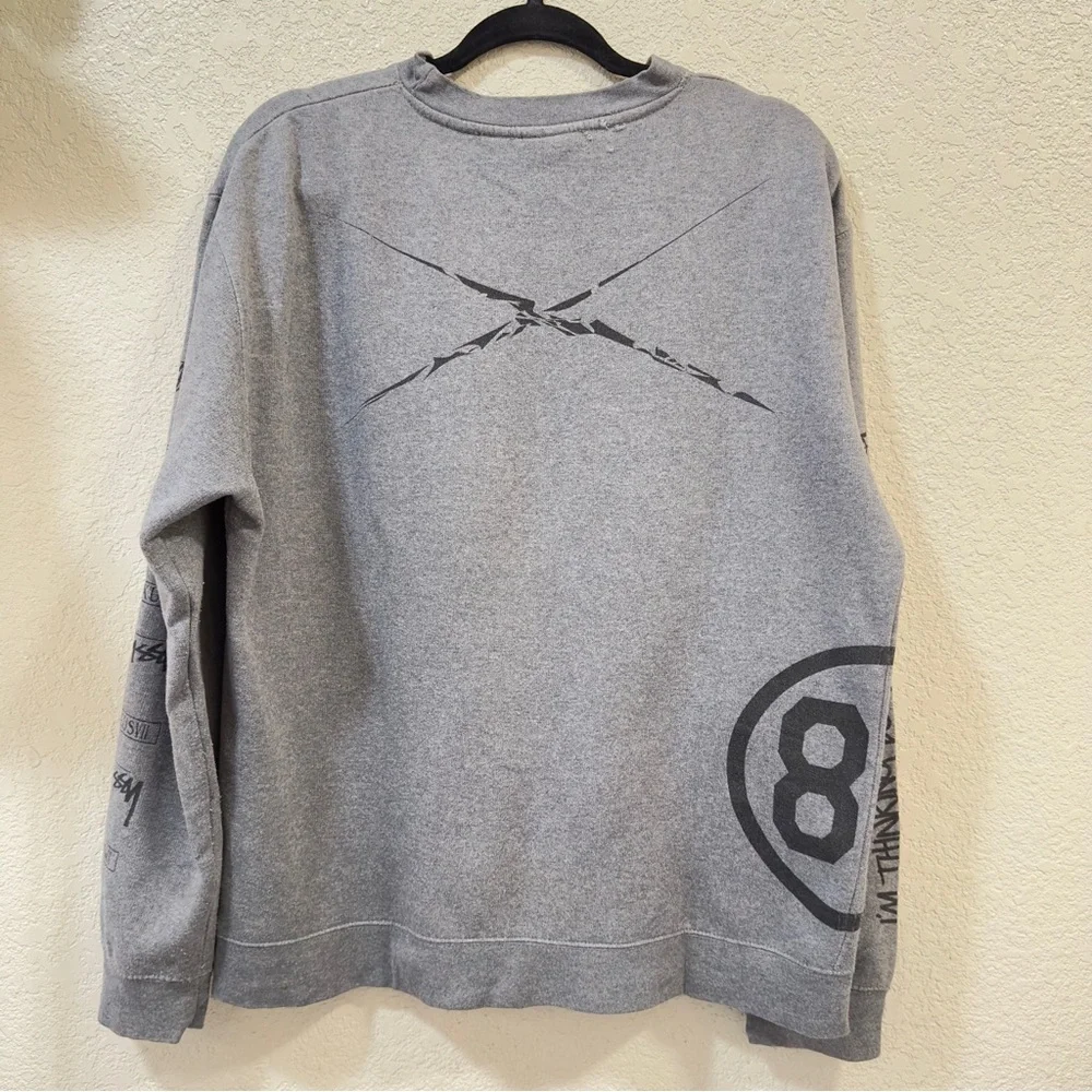 Stussy Gray Crewneck Sweater